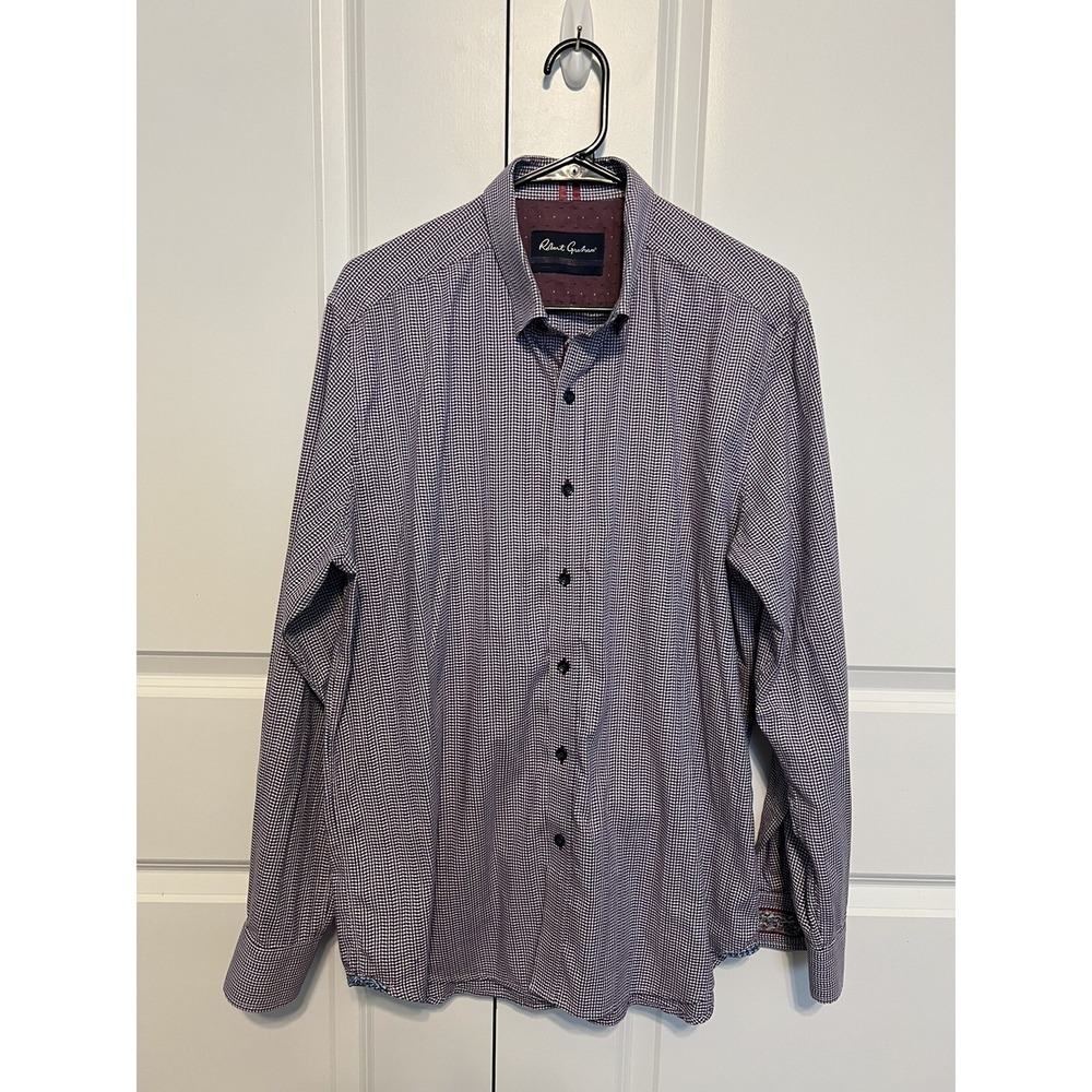 Robert Graham Modern Americana Men's Casual‎ Shirt Size L Long Sleeve Fitted